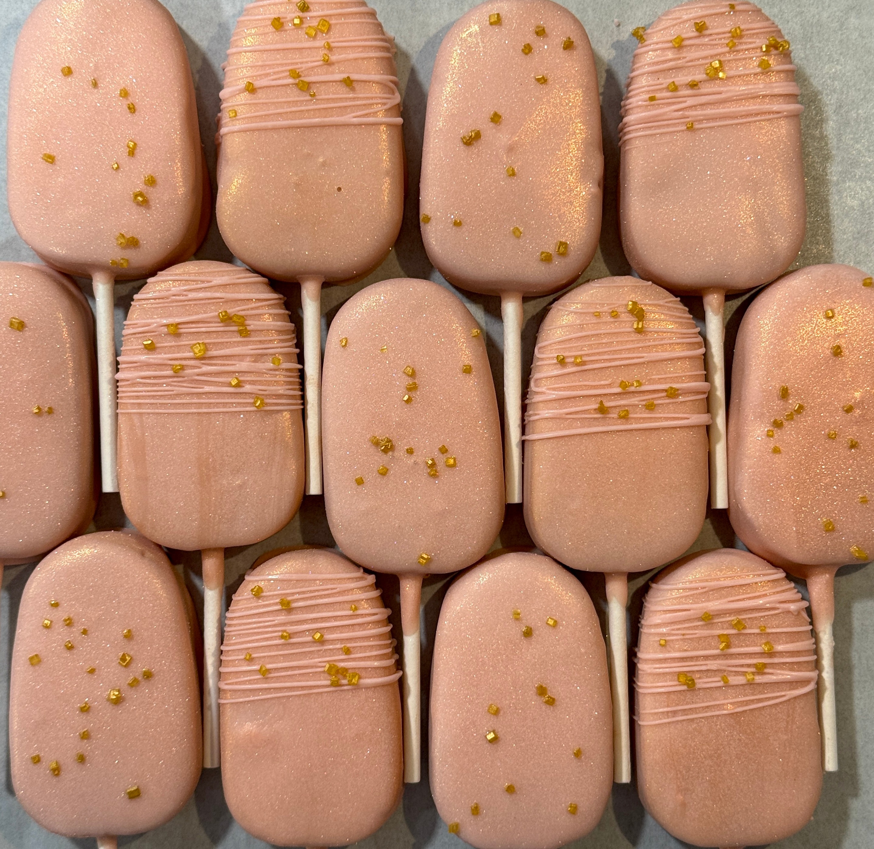 Chocolate dipped cake pops with sprinkles